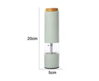 Electric Pepper Grinder Automatic Salt Grinder Wheat Fiber Material One Hand Operated Mill-1pcs green+1pcs pink