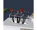 Acrylic Makeup Brush Organizer Holder Clear Cosmetic Brushes Storage with 3 Slots-
