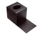 PU Leather Tissue Box Holder, Square Napkin Holder Pumping Paper Case Dispenser, Facial Tissue Holder with Magnetic Bottom