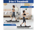 Advwin Walking Pad Treadmill Electric Treadmill for Home Office Gym Exercise Fitness Walking Machine White