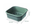 1 Set Drain Basket Multifunctional High Capacity Kitchen Tools Double Layer Vegetable Cleaning Colander for Home - Atrovirens