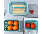 2 in 1 Stackable Basket Strainer Fruit Storage Organizer Household Supplies