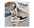 Spring Fall Male Sneakers Men Casual Shoes Lightweight Breathable Men Tenis Shoes - Blue