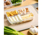 4 Grids Stackable Food Storage Box with Lid PP Garlic Onion Refrigerator Storage Box Kitchen Tools