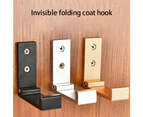 Aluminum Alloy Wall Mounted Foldable Clothes Hanger Rack Towel Coat Robe Hook - Golden
