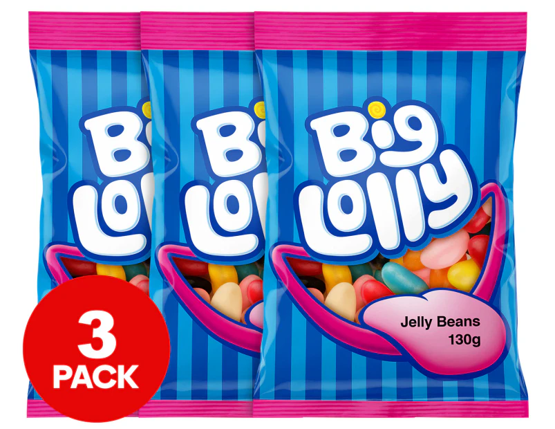 3 x Big Lolly Jelly Beans 130g