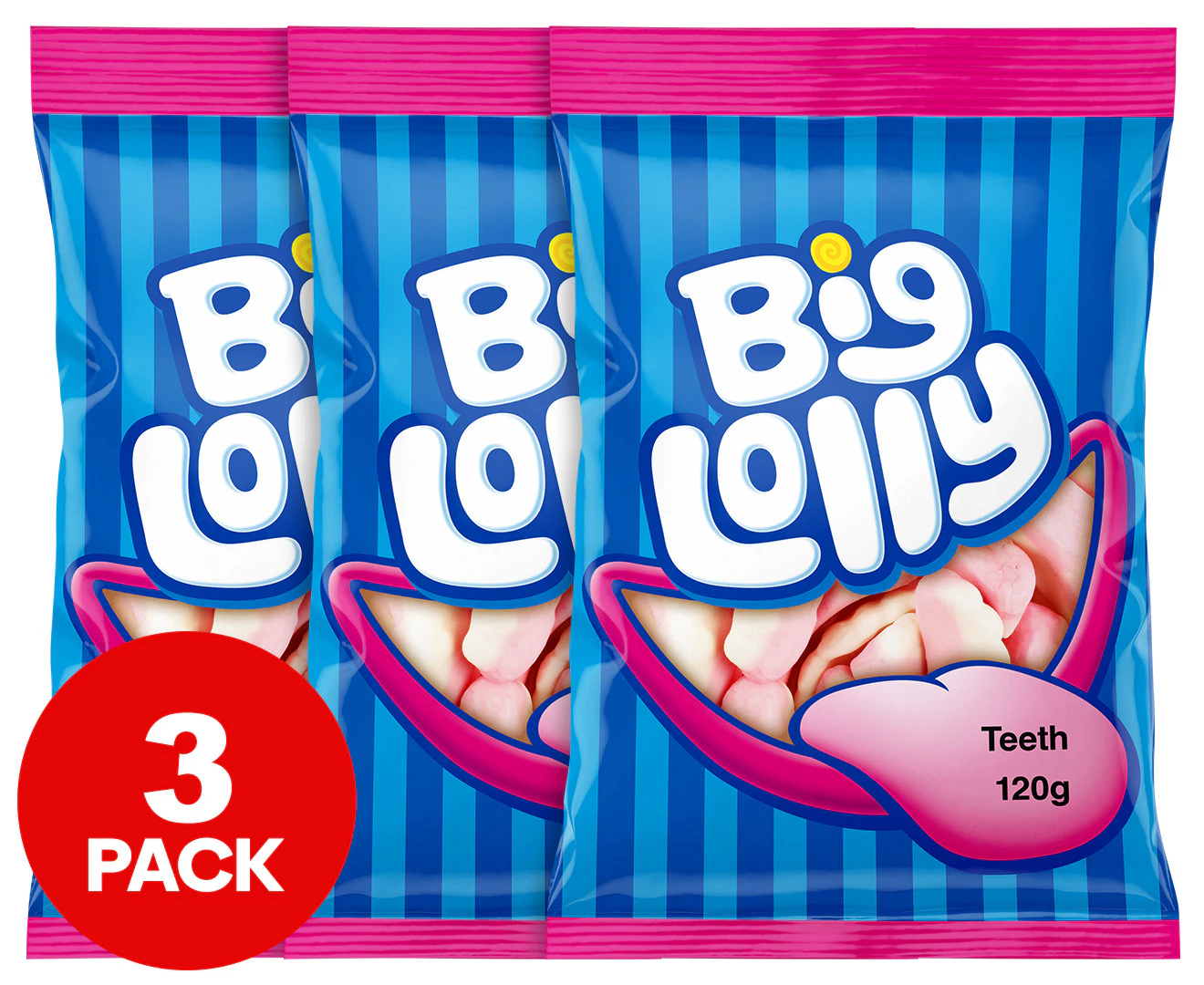 3 x Big Lolly Teeth 120g