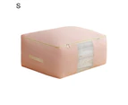 Clothes Storage Bag Dust Proof Foldable Oxford Cloth Quilt Clothes Storage Bag Large Capacity Quilt Storage Bag for Closet - Pink