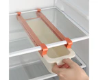 Food Organizer Box Food Grade Space-saving Plastic Rectangle Food Vegetable Fridge Storage Shelf for Home - White