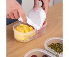 Food Holder Box Food Grade Good Seal Performance Plastic Food Preservation Container for Travel - White