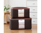 Large Capacity Home Storage Bag Waterproof Container Clothes Socks Holder - Coffee
