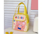 Insulated Lunch Bag Cute Oxford Cloth Outdoor Oilproof Bento Bag for Kids Household Supplies - Yellow