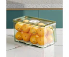 Kitchen Food Storage Box Transparent Drawer Type Large Capacity Stackable Sealed Lid Fruits Vegetable Storage Container for Home - Green
