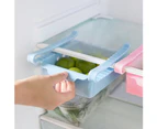 Kitchen Freezer Fridge Slide Drawer Space Saver Shelf Rack Holder Storage Box - Green