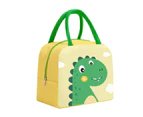 Lunch Bags Portable Water Proof Oxford Cloth Cartoon Colors Insulated Lunch Box Cooler Bag for Picnics - Yellow