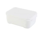 Rectangle/Square Bento Lunch Box Leakproof Food Preservation Container Crisper - White