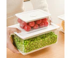 Plastic Refrigerator Food Preservation Storage Drain Box Container with Lid