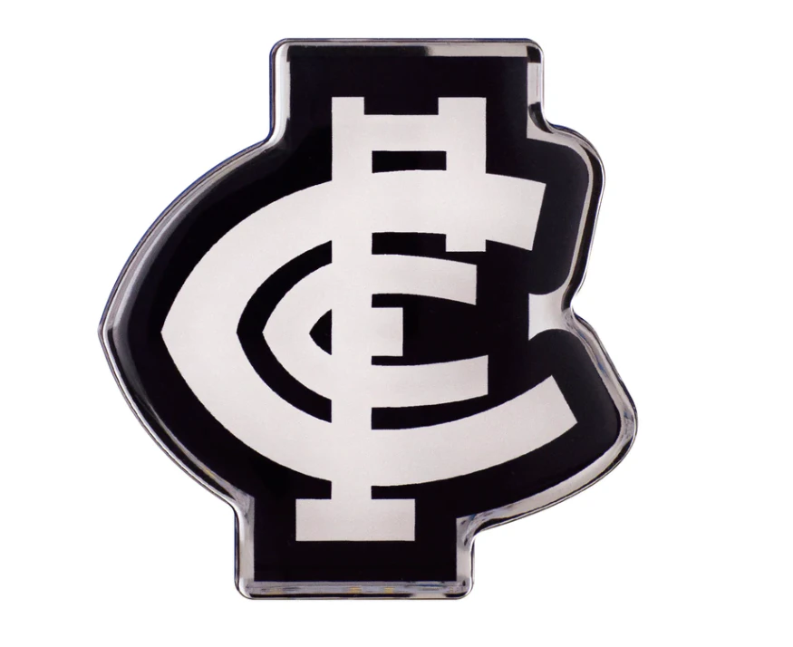 Carlton Blues AFL Lensed Chrome Decal Badge - Cars, Bikes, Laptops, Most Things