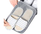 Shoe Storage Bag Dust-proof Anti-pressure Oxford Cloth Several Compartments Shoe Packaging Organizer for Hiking - Grey