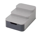 Spice Holder Shelf Multipurpose Drawer Large Capacity Organization 3 Layers Spice Storage Rack for Kitchen - Grey
