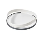 Storage Tray 360 Degree Rotating Reusable HIPS Spice Snack Fruit Food Storage Case Kitchen Tools - White