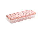Stackable Food Storage Box Cold Resistant PP Vacuum Preservation Refrigerator Organizer for Home - Pink