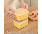 Storage Box with Lid Anti-smell Dust-proof Stackable Refrigerator Butter Cheese Slice Organizer Case for Restaurant