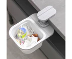 Waste Bin Convenient Easy Assembly Space Saving Under Table Rotating Sundries Tray for Kitchen - White