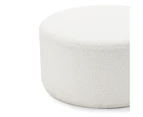 Halle Medium 70cm Round Ottoman in Cream Boucle