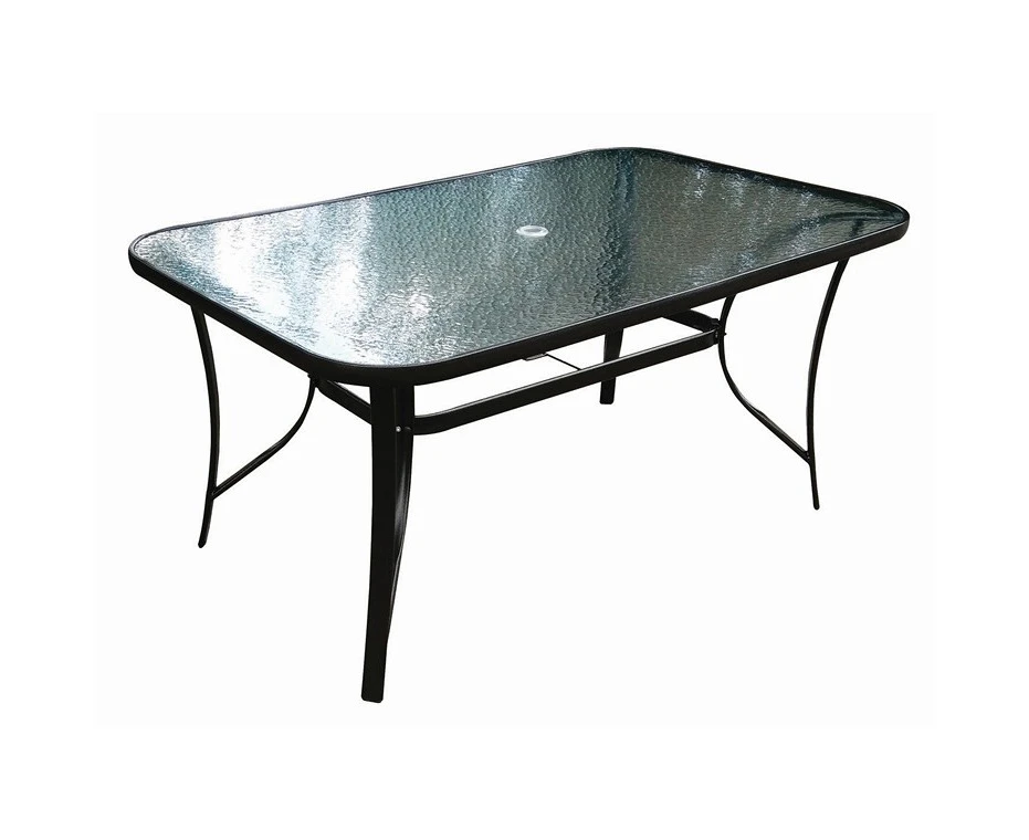 H&g glass table, charcoal