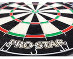 PRO STAR Dart Board Set TIMBER Cherry Colour Cabinet Micro Wire Pro Star and Darts