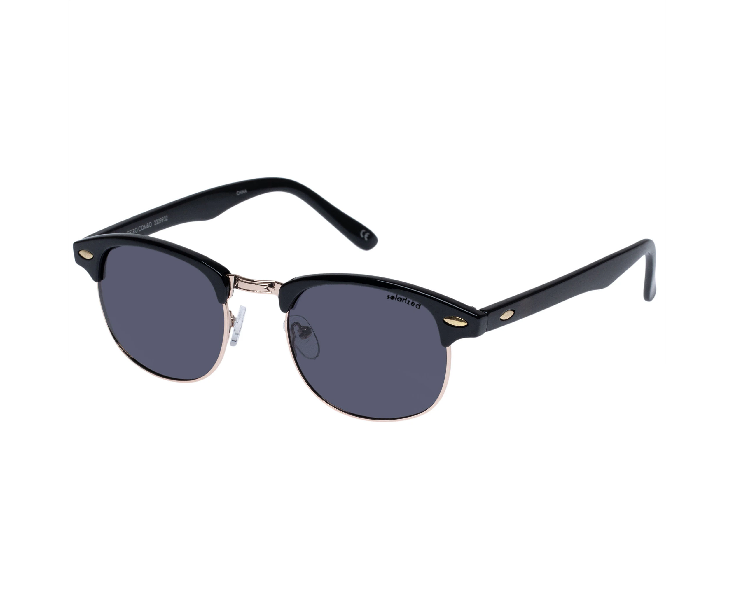 Solarized Retro Combo Sunglasses Black