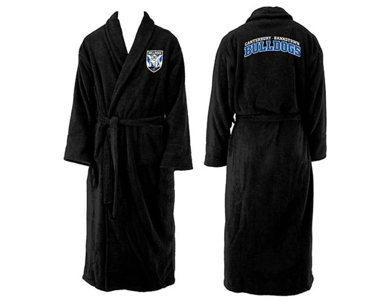 Canterbury Bulldogs NRL Adult Polyester Dressing Gown Bath Robe