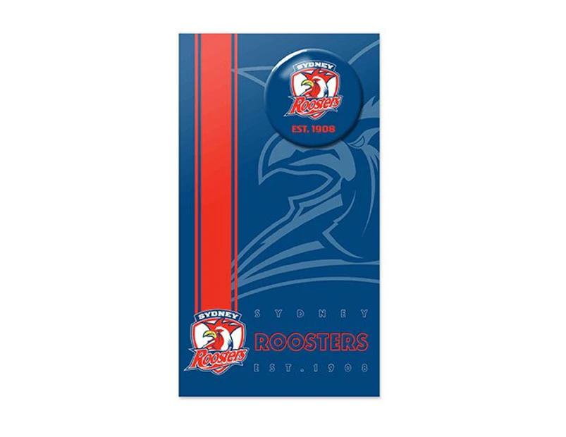 Sydney Roosters NRL Greeting Card with Badge Birthday Christmas Mothers day Fathers Day