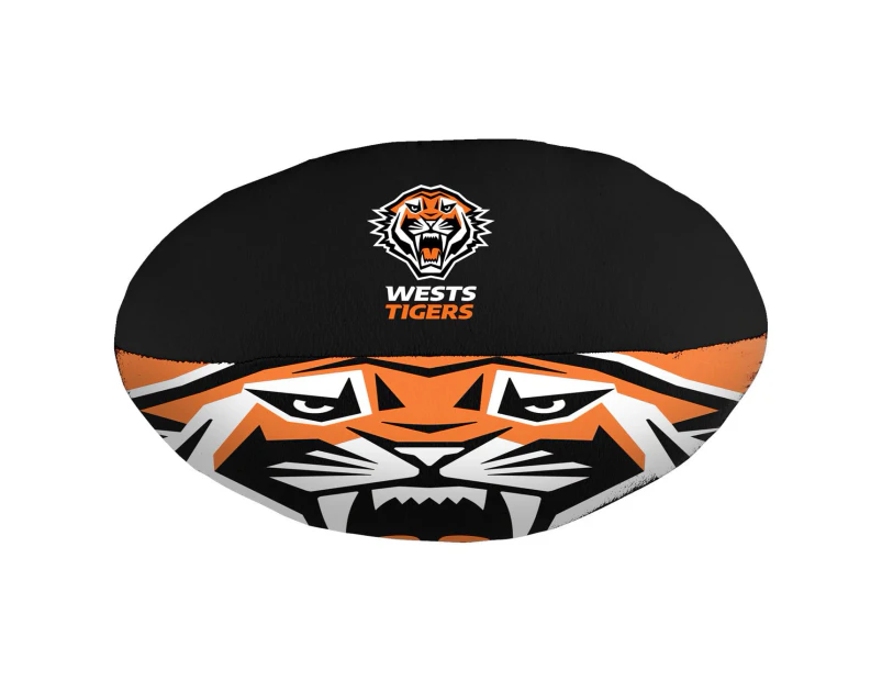 Wests Tigers NRL Plush Football Ball Soft Sublimated Team Jersey Print