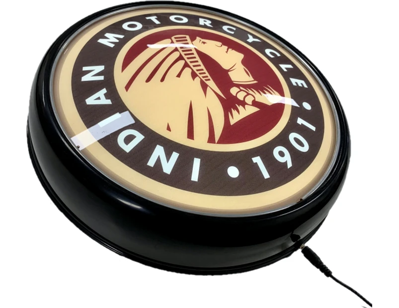 Indian Motorcycle 1901 LED Bar Lighting Wall Sign Light Button