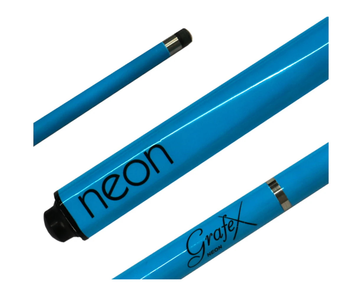 GRAFEX Pool Snooker Billiard Cue Kids Children Short 52" NEON BLUE Graphite