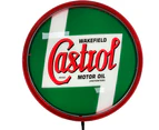 Castrol Motor Oil LED Bar Lighting Wall Sign Light Button Red