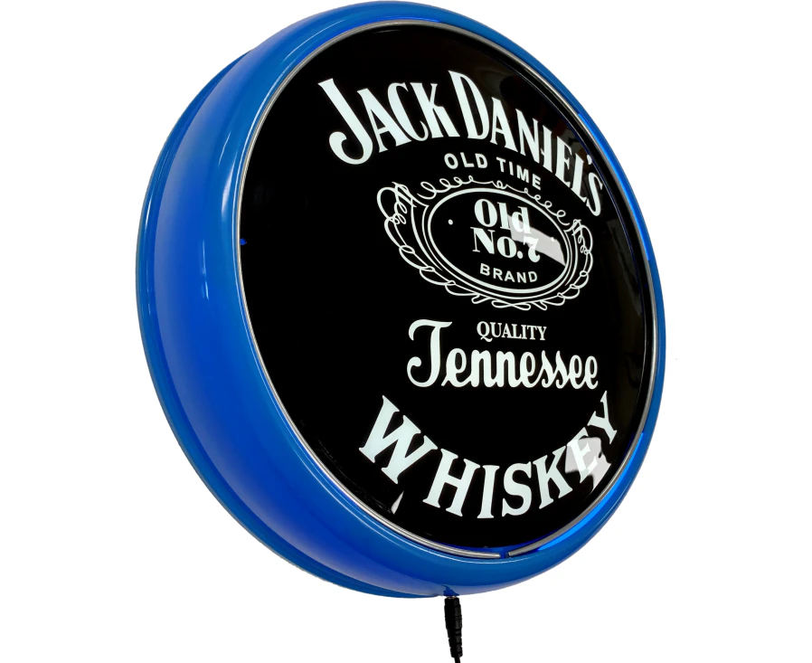 Jack Daniels Whiskey LED Bar Lighting Wall Sign Light Button Light Blue