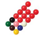 Formula Sports Profesional Pool Balls 1 7/8" Set 10 Red/6 Colour /1 White