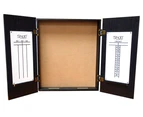 Winmau Blade 6 Dart Board + Quantum Black Dartboard Cabinet + Darts Set