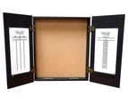 SHOT DARTS Bandit Original Bristle Dartboard + Quantum Dart Board Cabinet + Darts Set