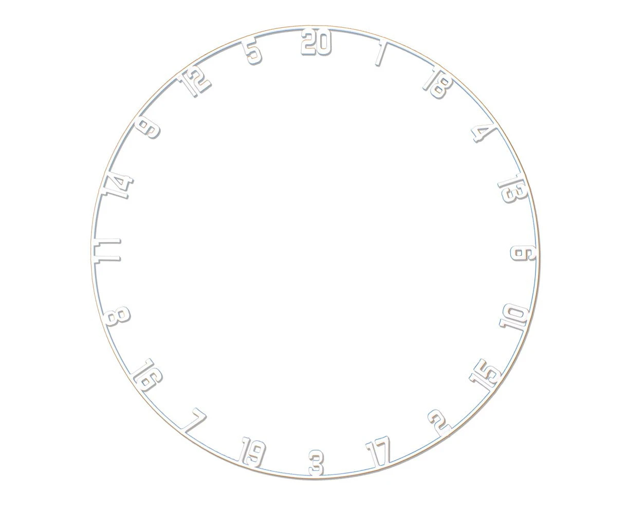 Tex Darts Titan Aluminium Dartboard Number Ring/Numeric Board Replacement White