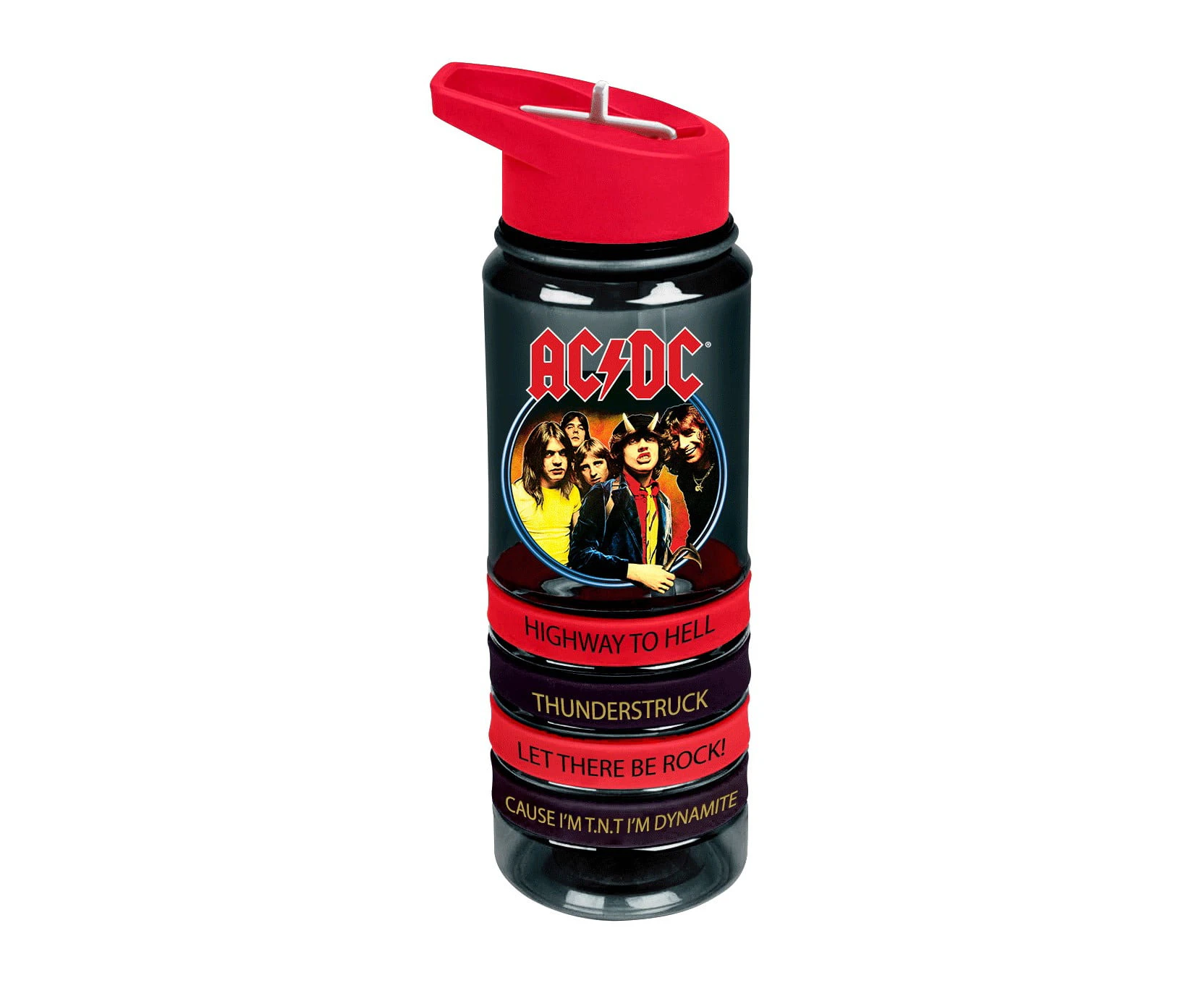 ACDC Band Tritan Drink Bottle Includes 4 Rubber Bands