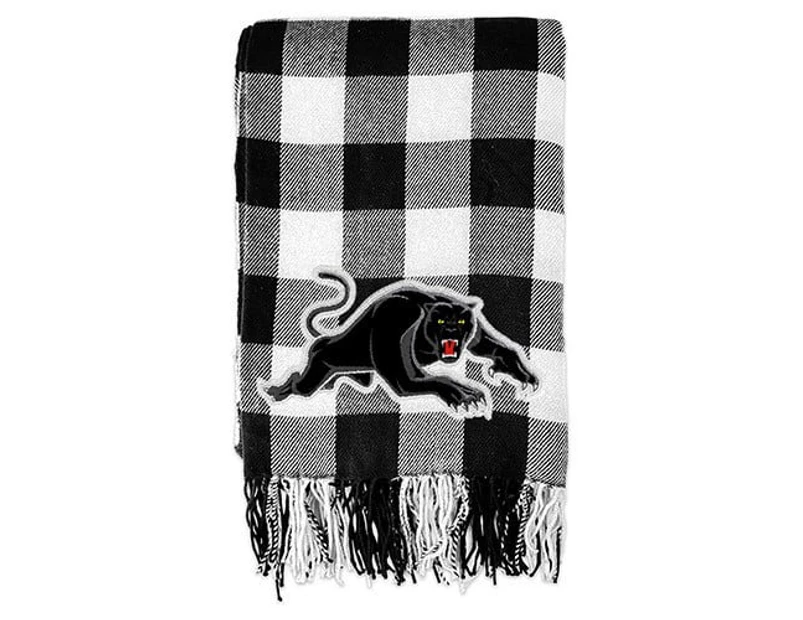 Penrith Panthers NRL Rugby League TARTAN Fabric Large Throw Blanket