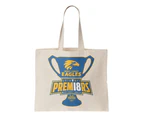 West Coast Eagles AFL 2018 Premiership Canvas Shopping Grocery Reusable Bag Premiers Trophy Design