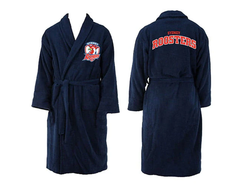 Sydney Roosters NRL Youth Kids Dressing Gown Robe Size 10-12