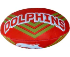 Dolphins NRL Football Steeden Supporter Ball Size 11" inch Footy