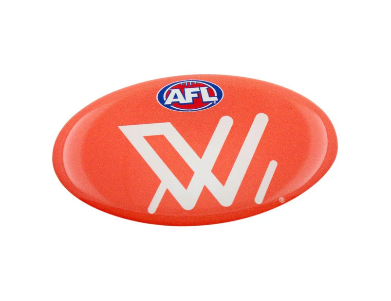 AFLW Lensed Team Oval Decal Badge - Cars, Bikes Laptops, Most Things