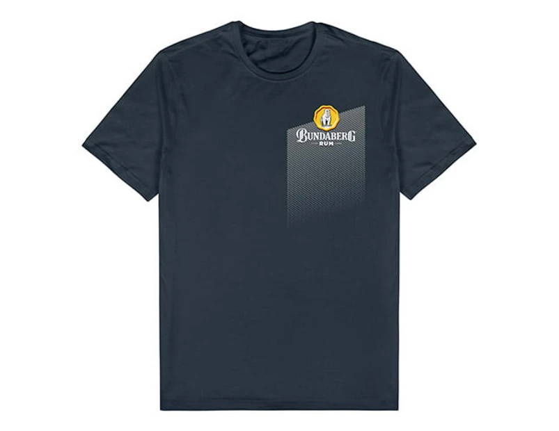 Bundy Bundaberg Rum Men's Navy Chest Logo T-Shirt